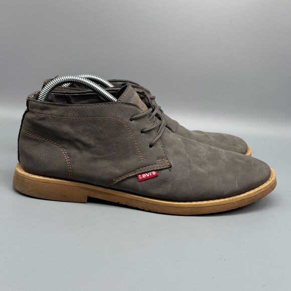 Levi's Sonoma Wax Men's 10 Brown Suede Chukka Boots Lace-Up Round Toe Comfort - Picture 1 of 10
